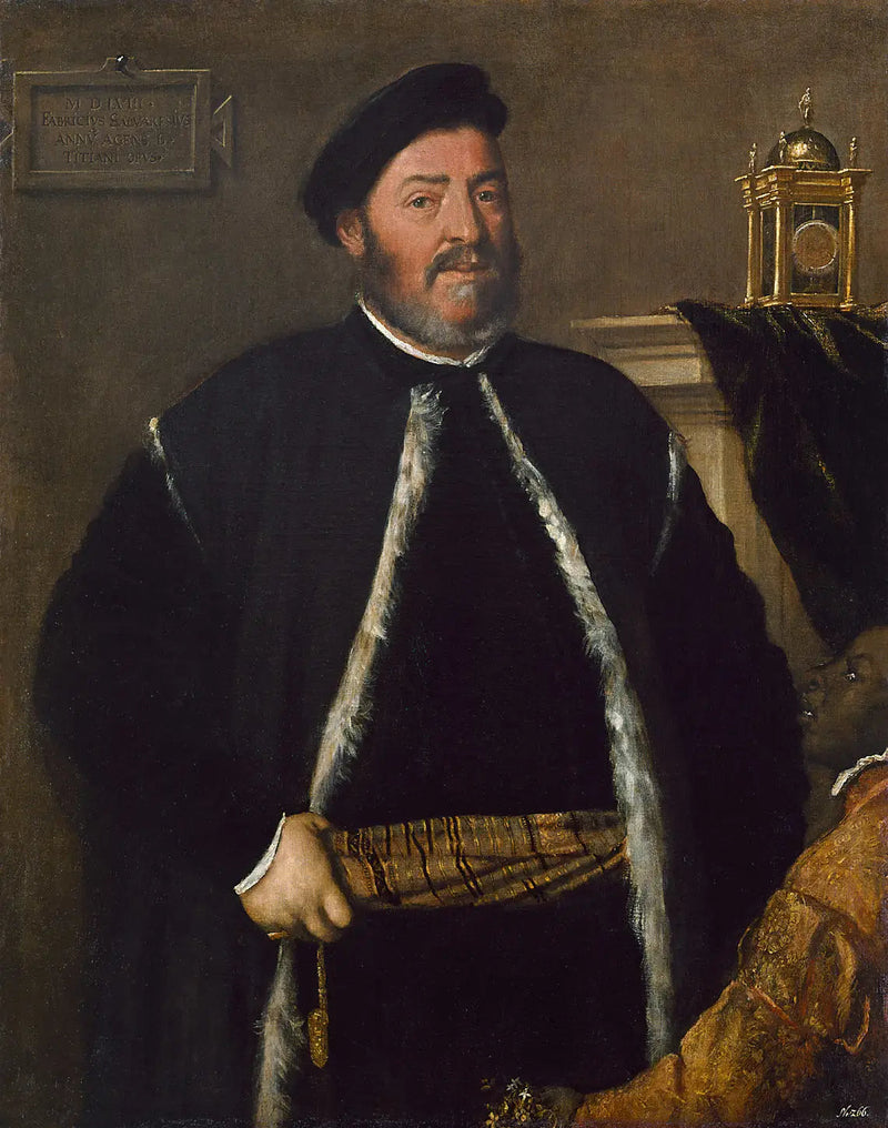 Portret van Fabrizio Salvaresio - Titian