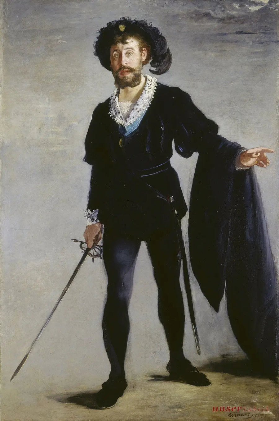 Portret van Faure in de rol van Hamlet - Édouard Manet