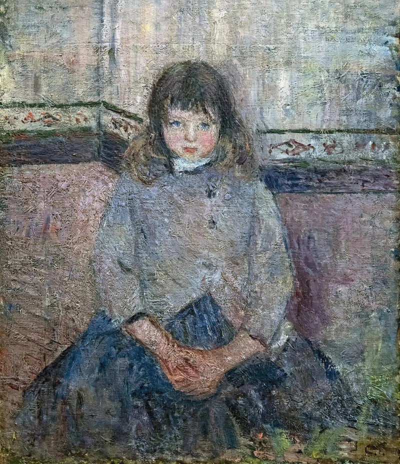 Portret van Félix Pissarro in rok - Camille Pissarro