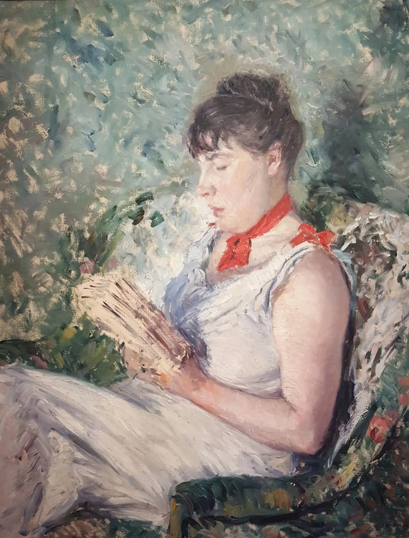 Portret van een zittende vrouw, lezend - Gustave Caillebotte