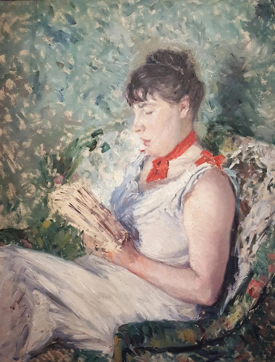 Portret van een zittende vrouw, lezend - Gustave Caillebotte