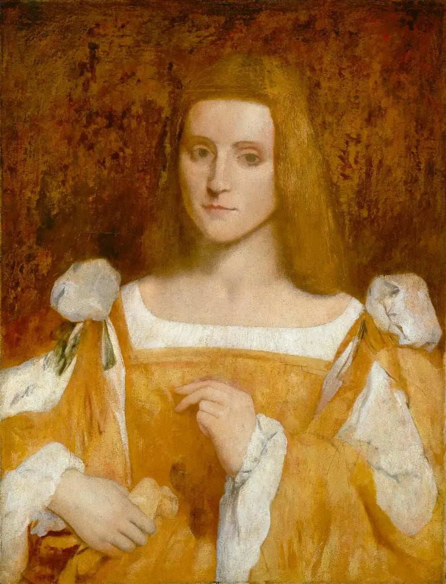 Portret van een vrouw naar Caroto - Edgar Degas
