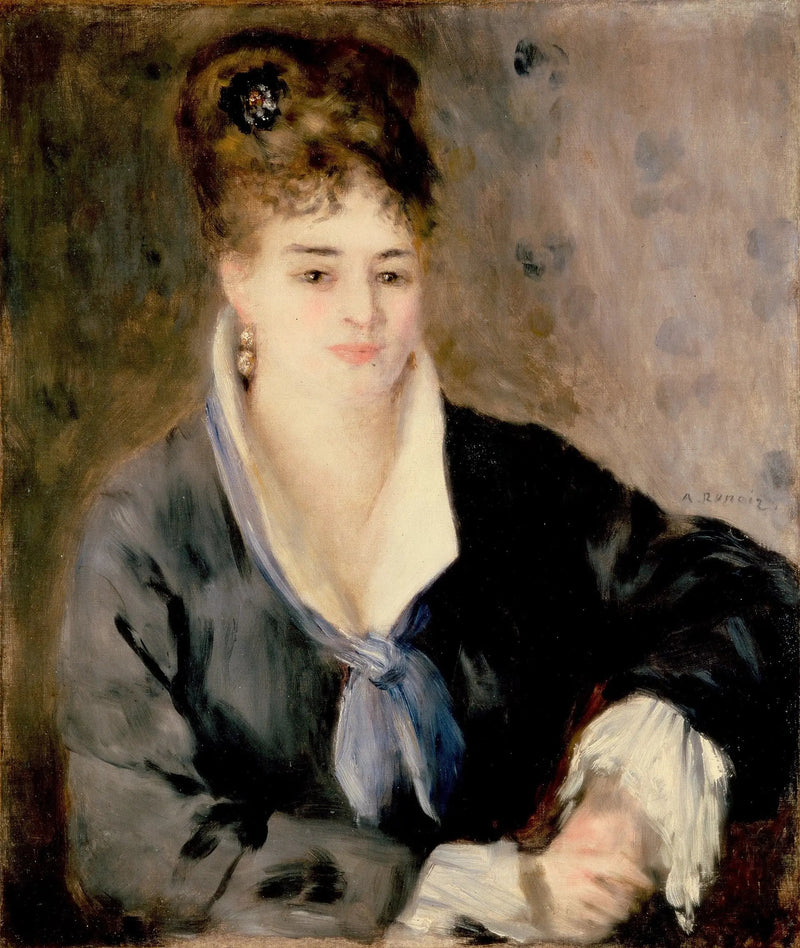 Portret van een vrouw in het zwart - Pierre-Auguste Renoir