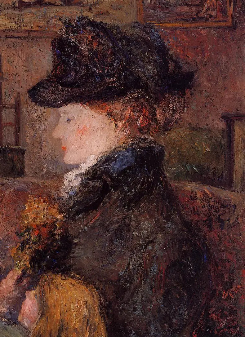 Portret van een vrouw (Ingeborg Thaulow) - Paul Gauguin
