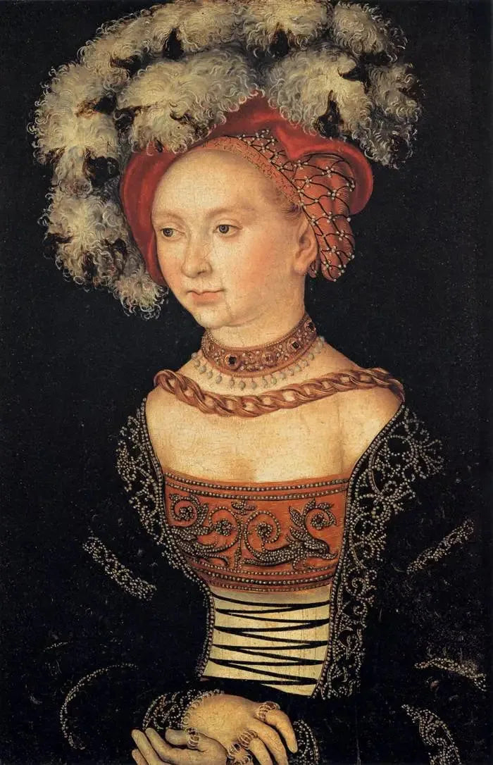 Portret van een vrouw - Lucas Cranach de Oudere