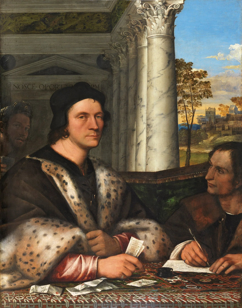 Portret van Ferry Carondelet met zijn secretaris - Sebastiano del Piombo