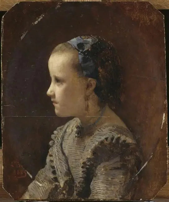 Portret van een meisje - Léon Bonnat