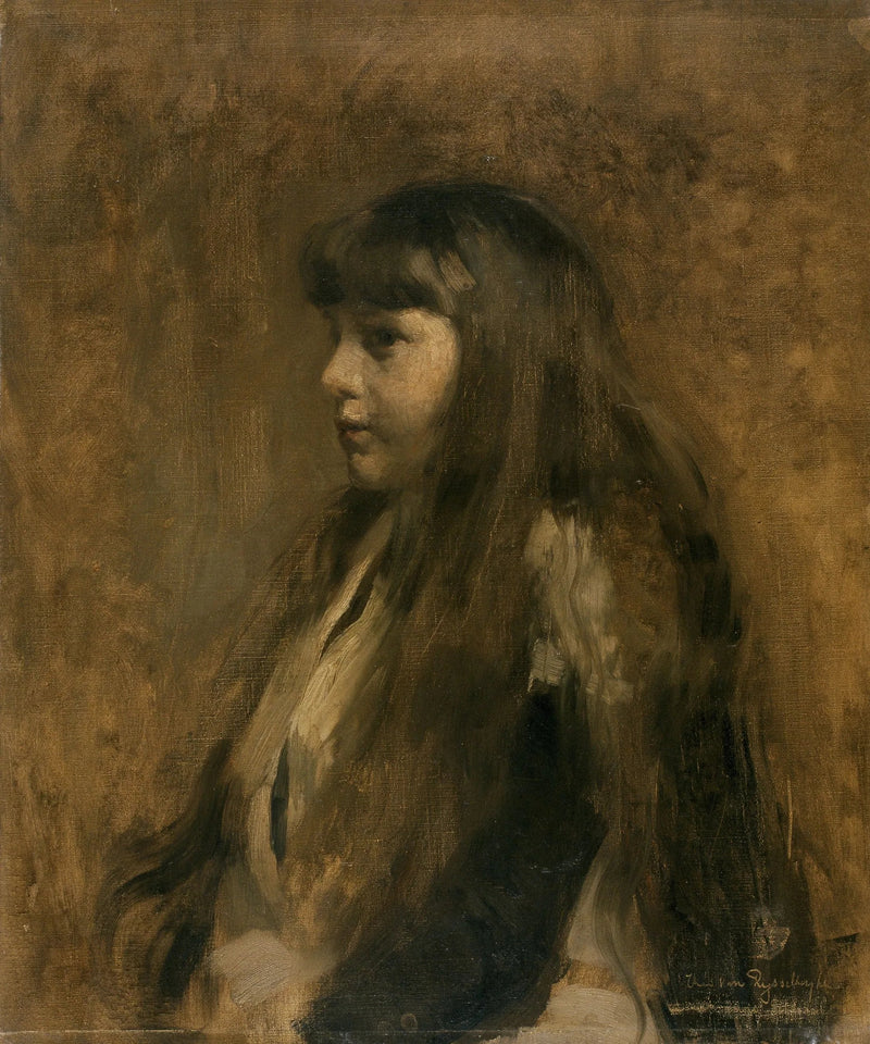 Portret van een meisje - Théo van Rysselberghe
