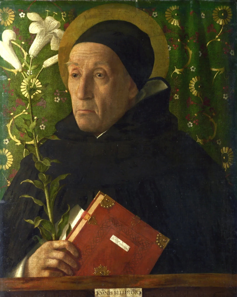 Portret van Fra Teodoro d'Urbino als Sint-Dominicus - Giovanni Bellini
