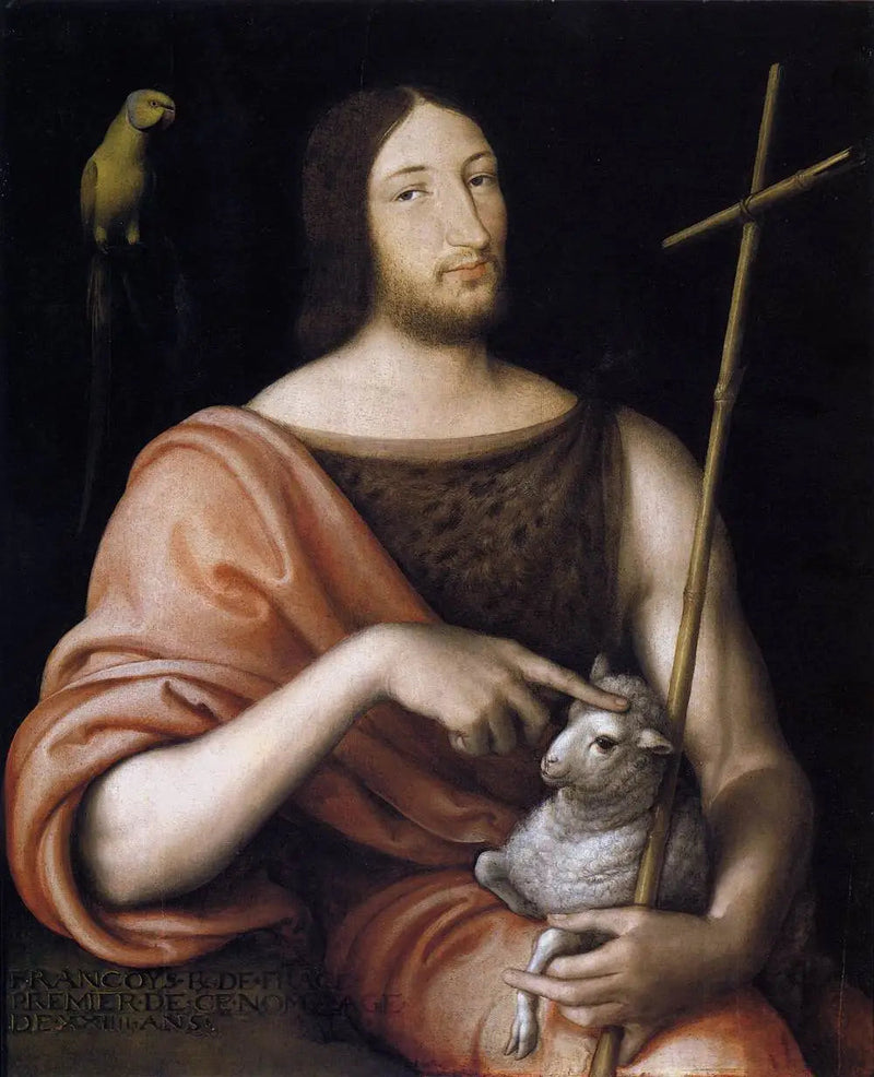 Portret van François Ier en Sint Johannes de Doper - Jean Clouet