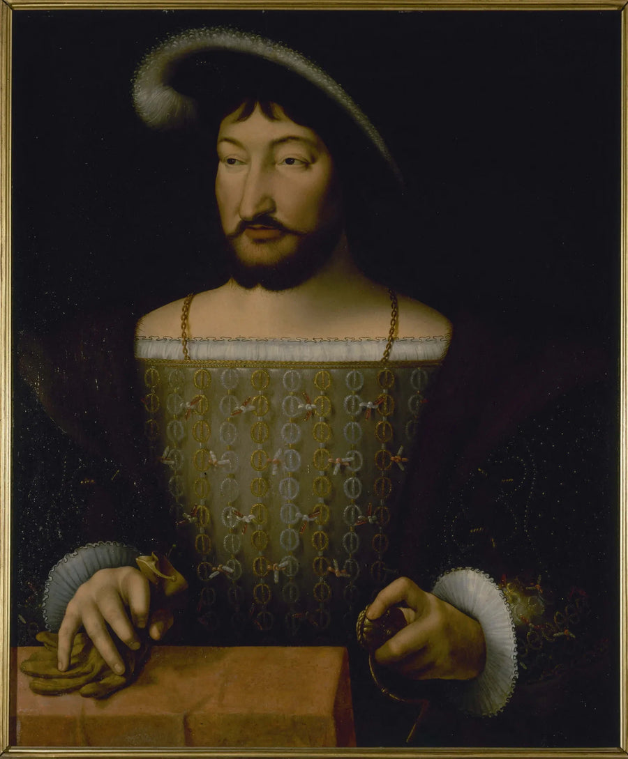 Portret van François I, koning van Frankrijk - Joos van Cleve