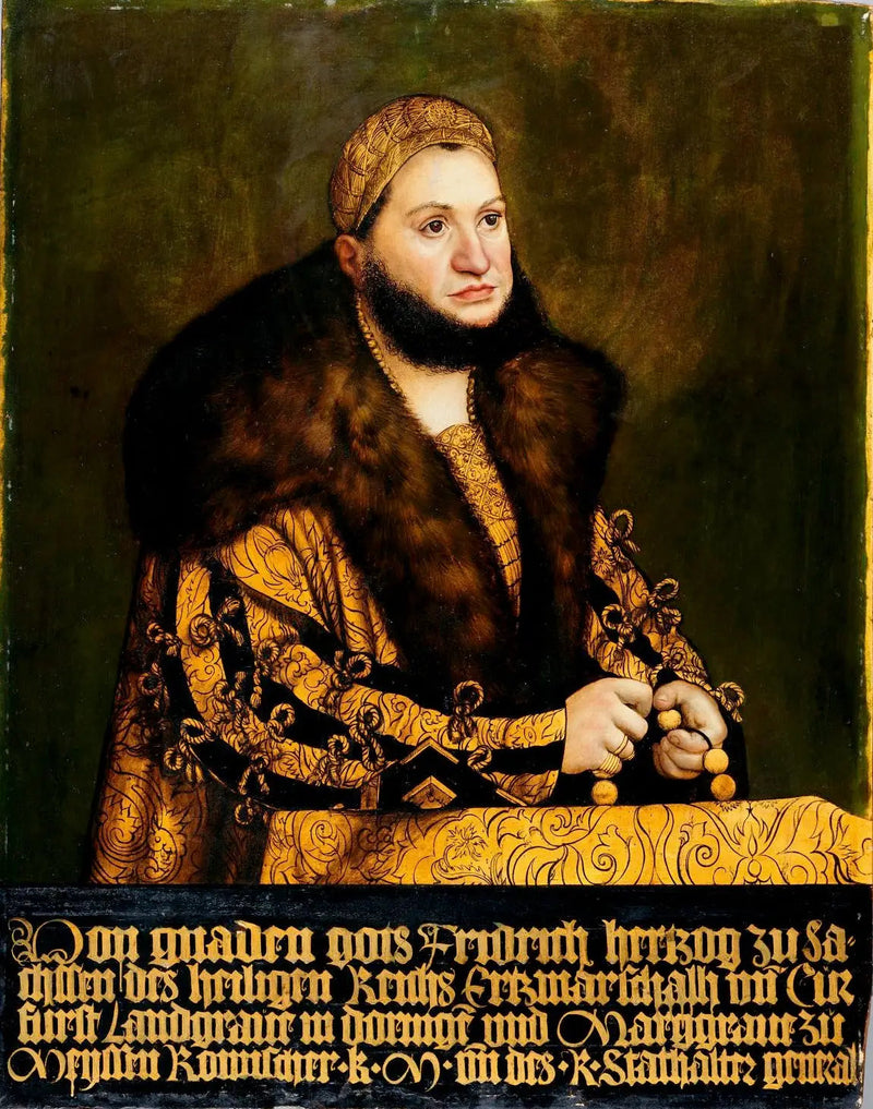 Portret van Frederik III de Wijze, keurvorst van Saksen - Lucas Cranach de Oudere