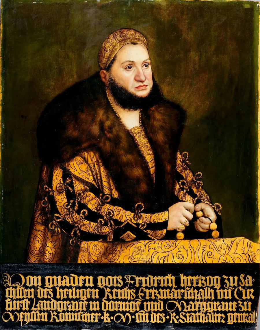 Portret van Frederik III de Wijze, keurvorst van Saksen - Lucas Cranach de Oudere