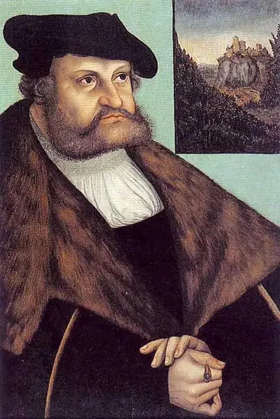 Portret van Frederik III de Wijze, keurvorst van Saksen - Lucas Cranach de Oudere