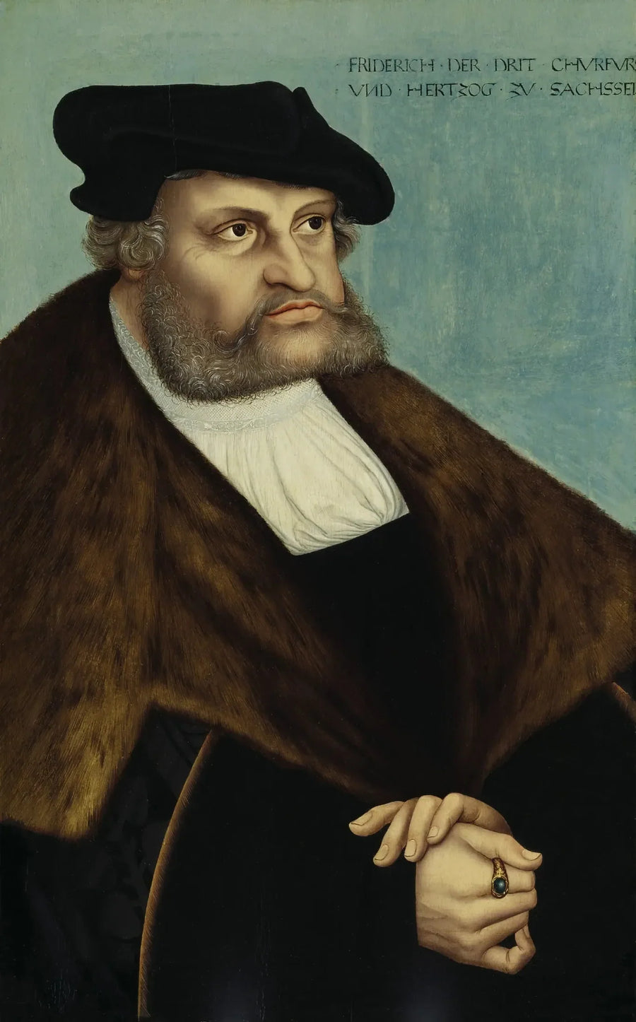 Portret van Frederik III van Saksen - Lucas Cranach de Oudere