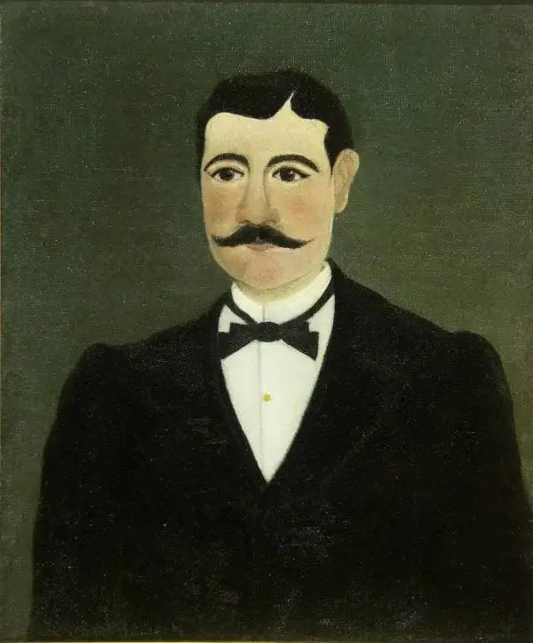 Portret van Frumence Biche in burgerkleding - Henri Rousseau
