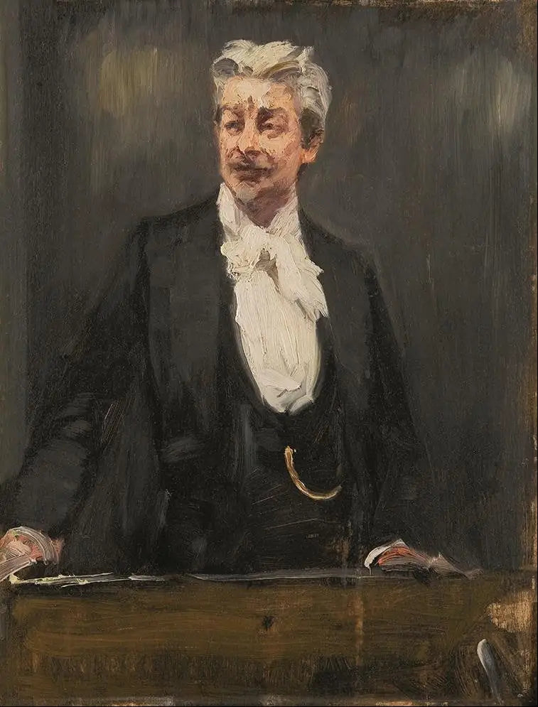 Portret van Georg Brandes die een lezing geeft - Peder Severin Krøyer