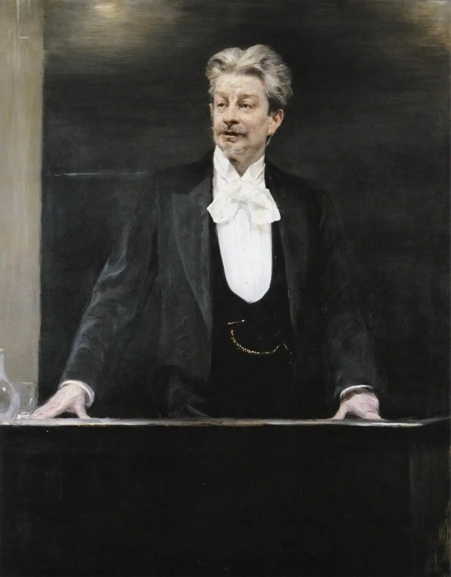 Portret van Georg Brandes die een lezing geeft - Peder Severin Krøyer
