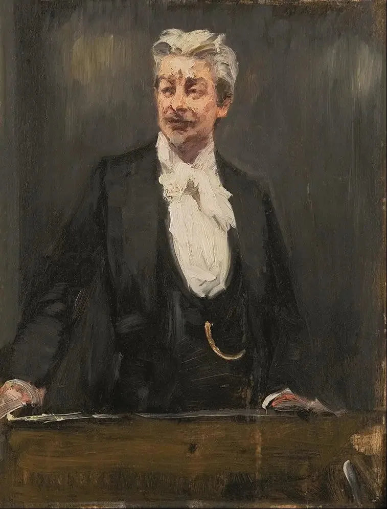 Portret van Georg Brandes die een lezing geeft - Peder Severin Krøyer