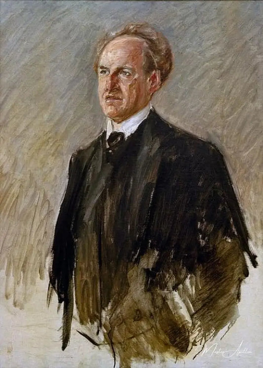 Portrait de Gerhart Hauptmann - Max Liebermann - Reproductions de tableaux et peintures haut de gamme