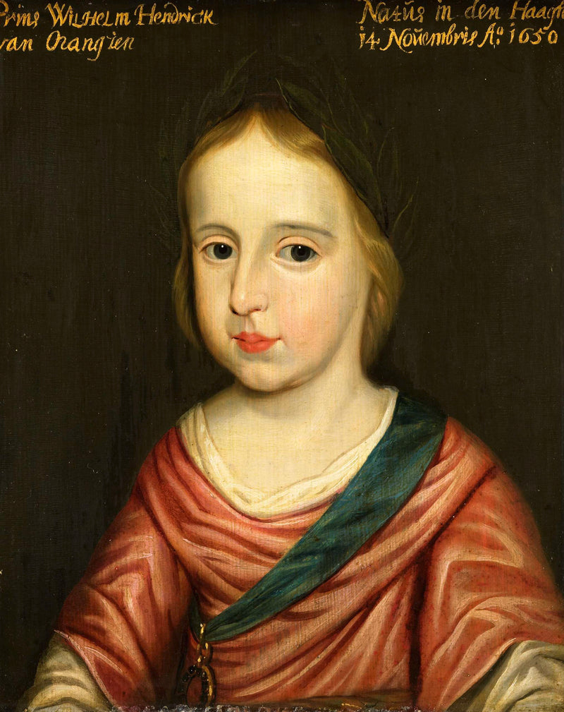 Portret van Willem III (1650-1702), prins van Oranje - Gerrit van Honthorst
