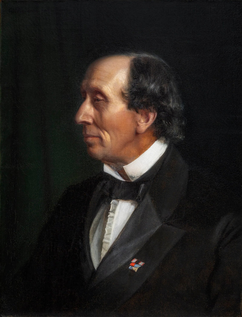 Portret van Hans Christian Andersen - Carl Heinrich Bloch