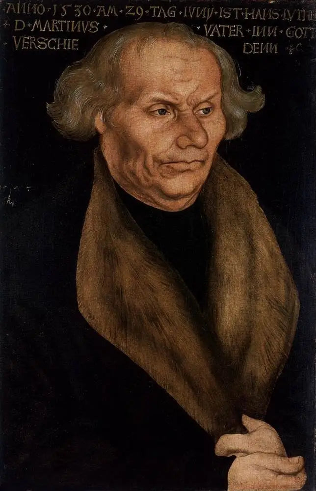 Portret van Hans Luther, de vader van Luther - Lucas Cranach de Oudere