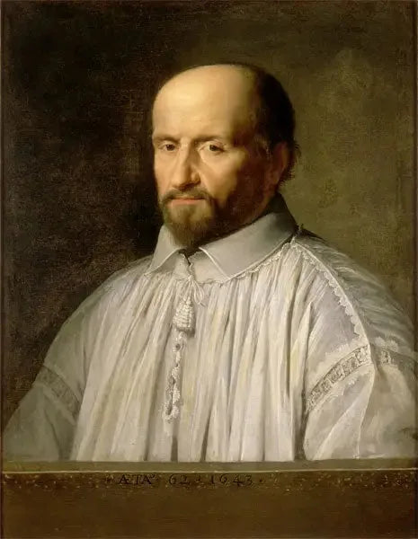 Portret van Jean Duvergier de Hauranne, abt van Saint-Cyran - Philippe de Champaigne