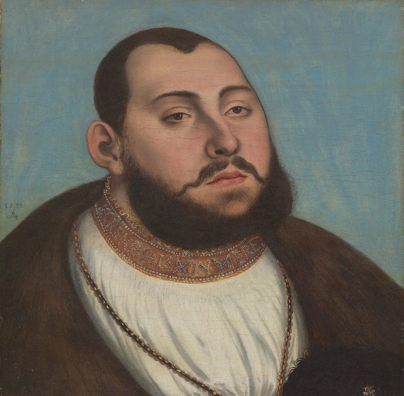 Portret van Jean Frédéric de Magnifieke, keurvorst en hertog van Saksen - Lucas Cranach de Oudere