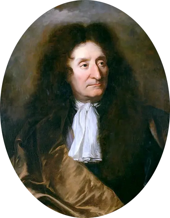Portret van Jean de La Fontaine (1621-1695), dichter - Hyacinthe Rigaud