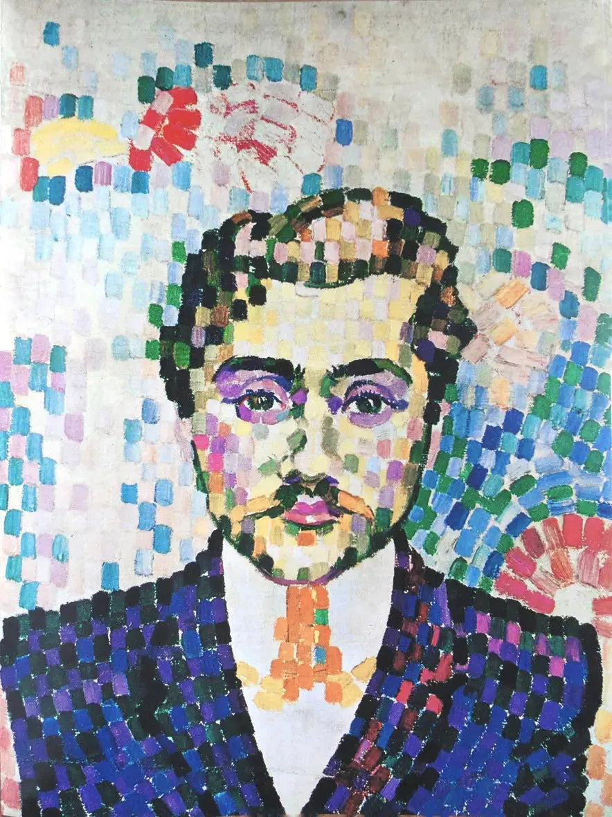 Portret van Jean Metzinger - Robert Delaunay