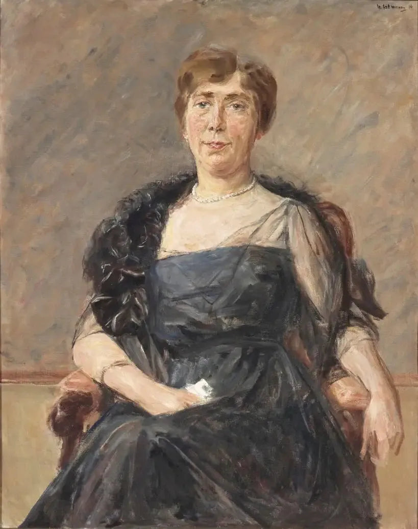 Portret van Jeanette Cornelia A. Onnes van Nijenrode-Cockuijt (1883-1936) - Max Liebermann