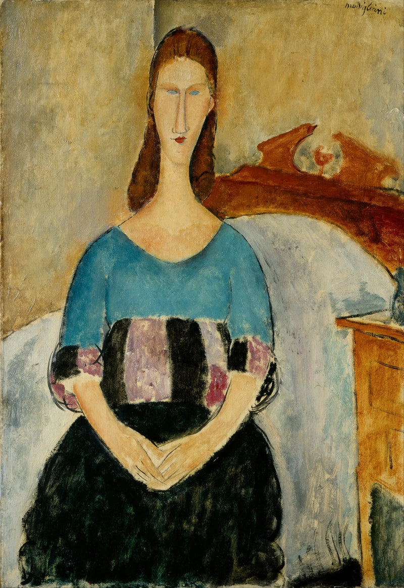 Portret van Jeanne Hébuterne zittend - Amedeo Modigliani
