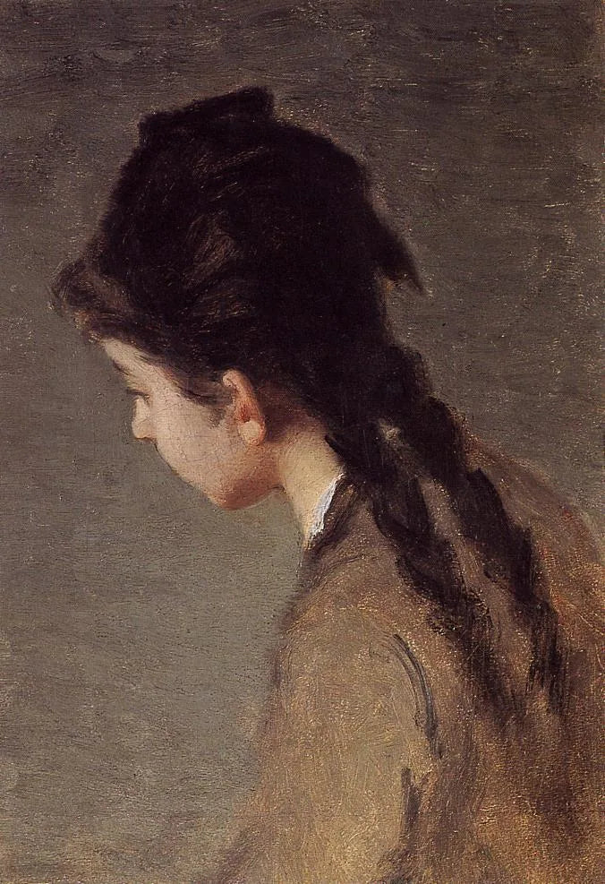 Portret van Jeanne op profiel - Eva Gonzalès