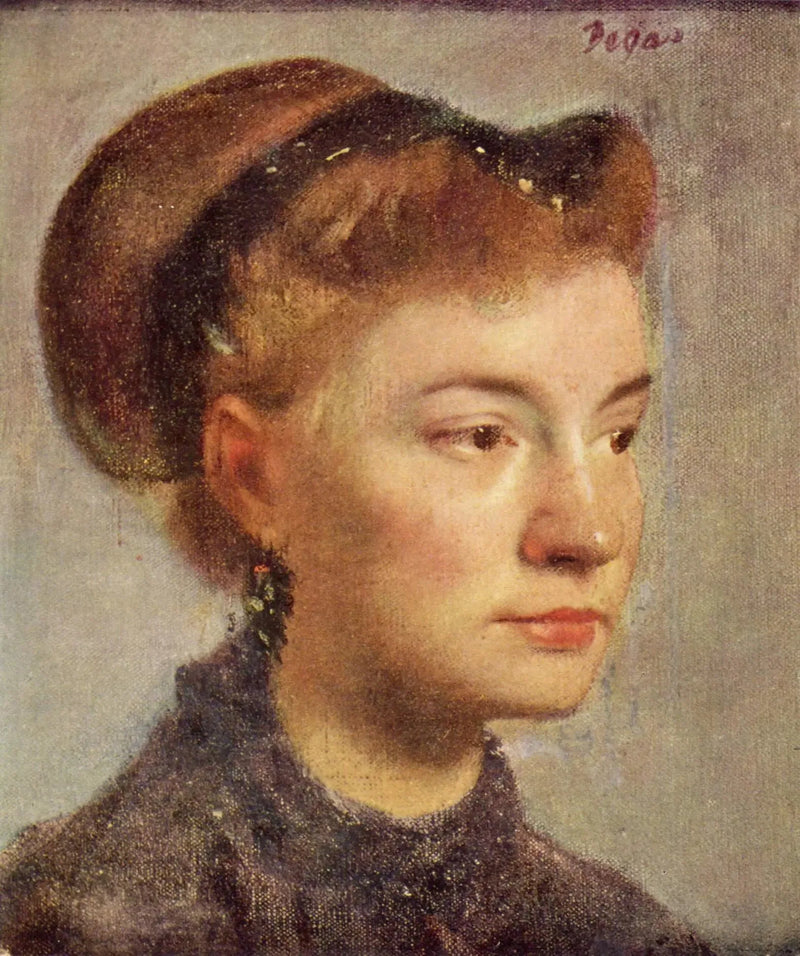 Portret van een jonge vrouw - Edgar Degas