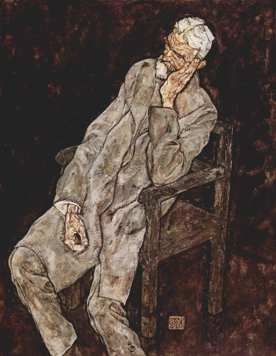 Portret van Johann Harms - Egon Schiele
