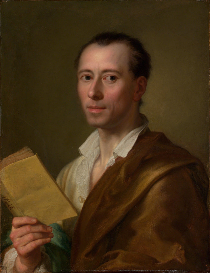 Portret van Johann Joachim Winckelmann (1717-1768) - Anton Raphael Mengs