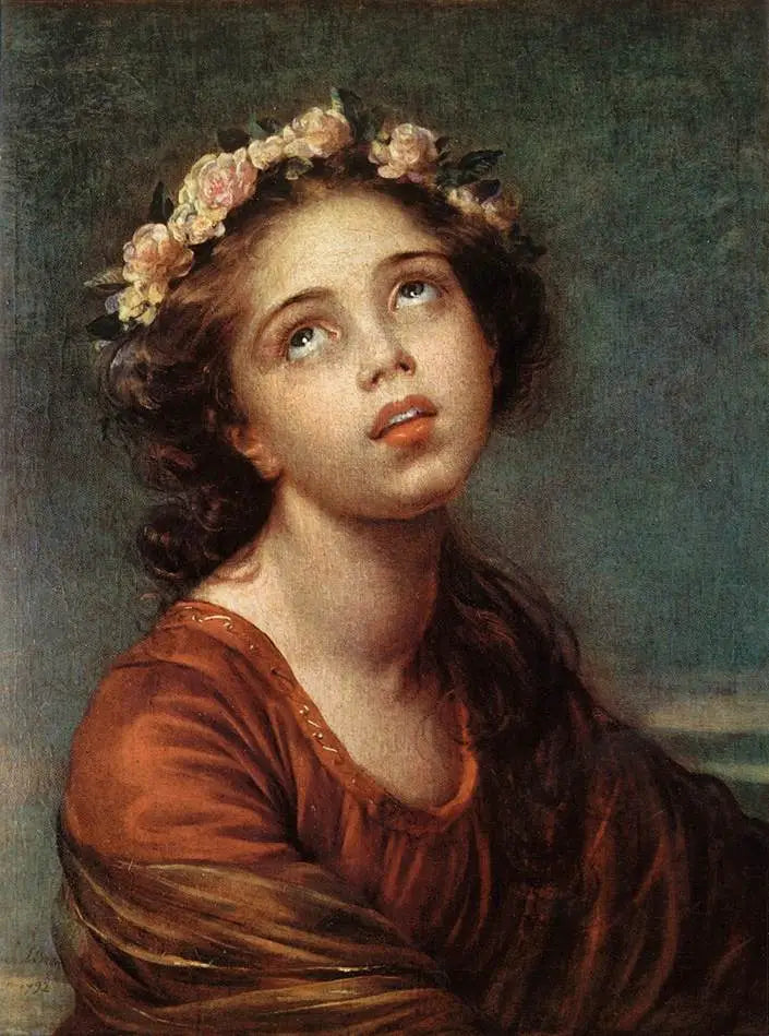 Portret van Julie Lebrun met een rozenkrans - Élisabeth Vigée Le Brun

Source:
Portrait de Julie Lebrun portant une couronne de roses - Élisabeth Vigée Le Brun