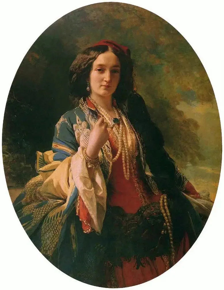 Portret van Katarzyna Potocka née Branicka in oosterse kleding. - Franz Xaver Winterhalter

Source:
Portrait de Katarzyna Potocka née Branicka en costume oriental. - Franz Xaver Winterhalter