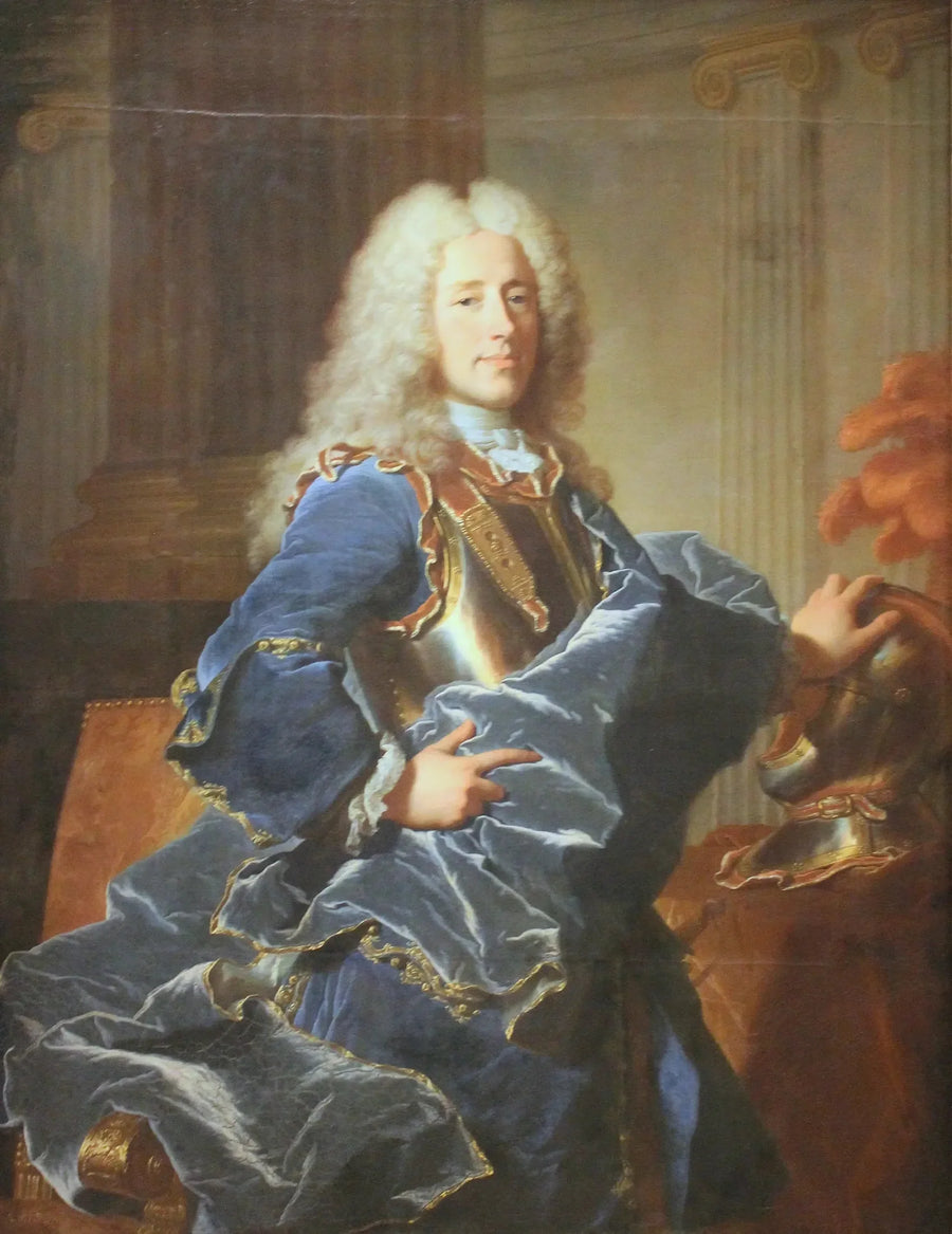 Portret van Konrad Detlef, graaf van Dehn - Hyacinthe Rigaud
