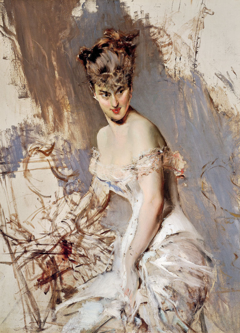 Portret van actrice Alice Regnault - Giovanni Boldini