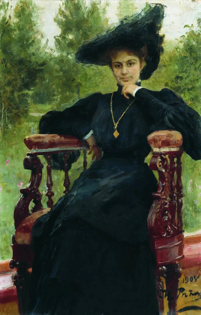 Portret van de actrice Maria Fiodorovna Andreyeva - Ilya Repin