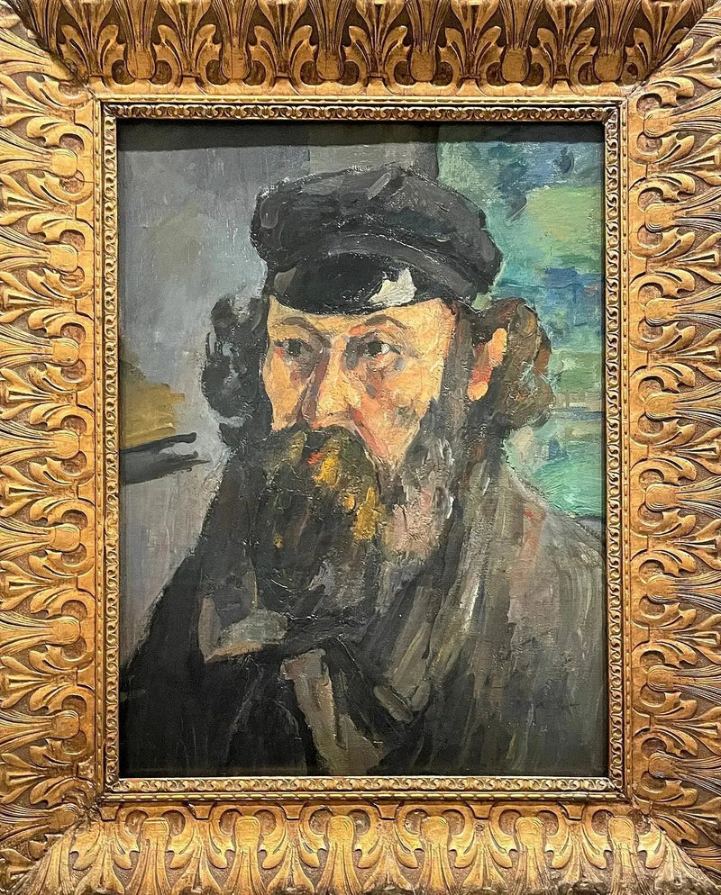 Portret van de kunstenaar met pet - Paul Cézanne