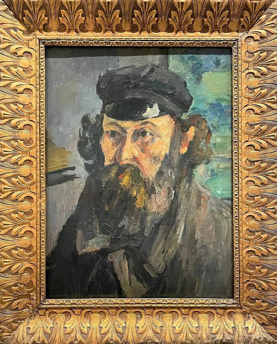Portret van de kunstenaar met pet - Paul Cézanne