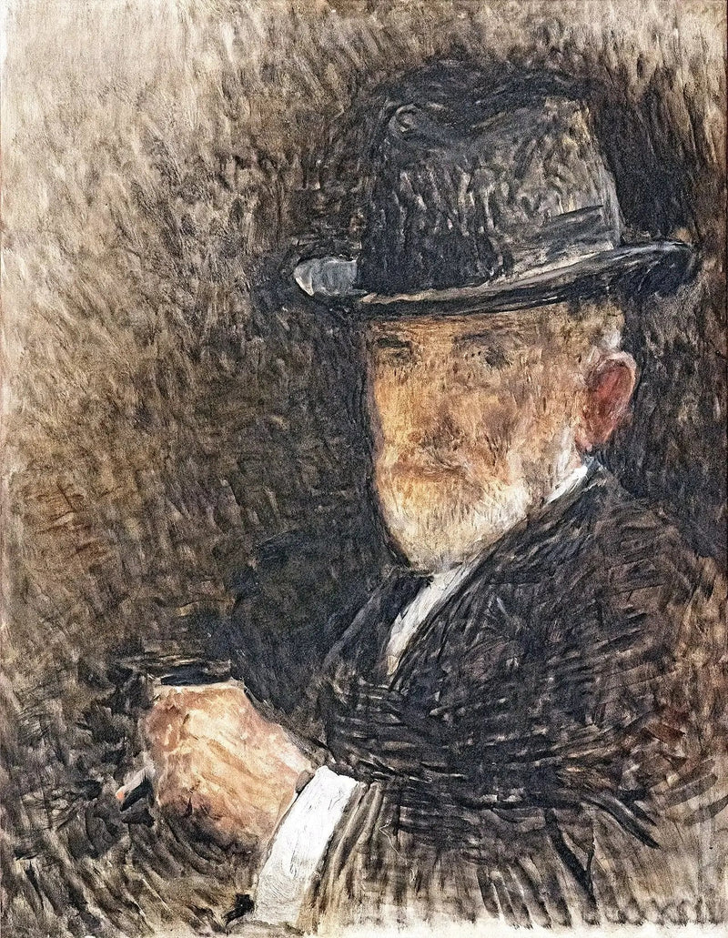 Portret van de kunstenaar met hoed - Léon Bonnat