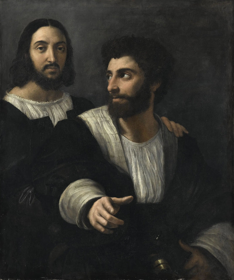 Portret van de kunstenaar met een vriend - Raphael Sanzio