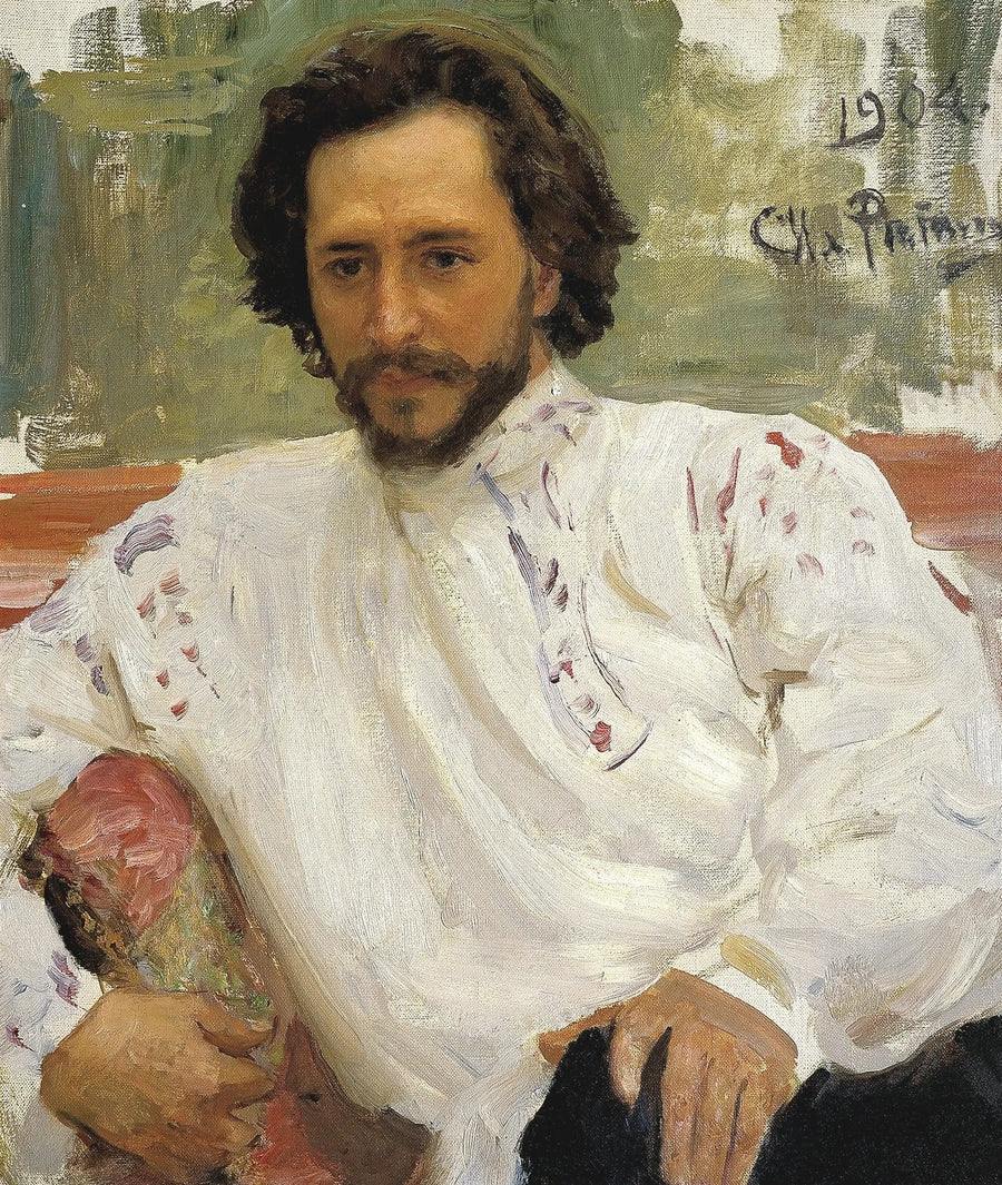 Portret van de schrijver Léonid Nikolaïevitch Andreïev. - Ilya Repin