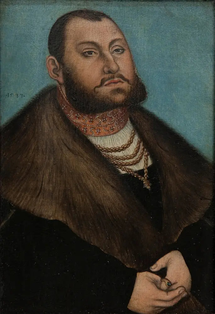 Portret van de kiezer Jean Frédéric de Magnifieke van Saksen (1503-1554) - Lucas Cranach de Oudere