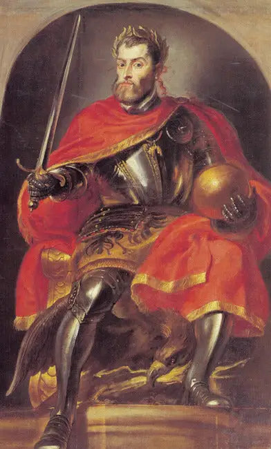 Portret van keizer Karel V (Pompa Introitus Ferdinandi), 1634-1635 - Peter Paul Rubens