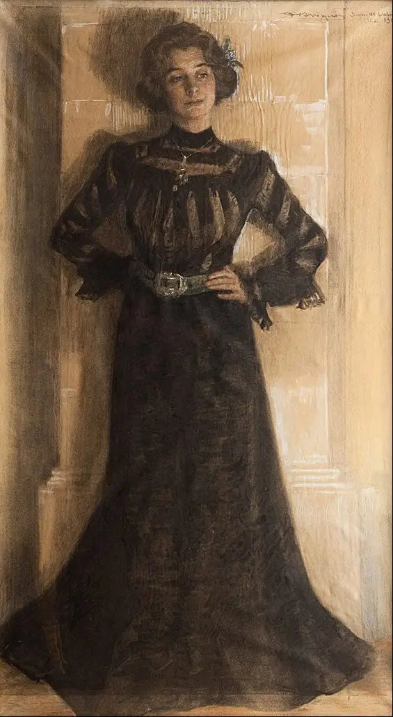 Portret van de echtgenote van de kunstenaar: Marie Kröyer - Peder Severin Krøyer